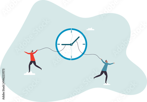 Time management, work deadline or planning for working time .character for design.