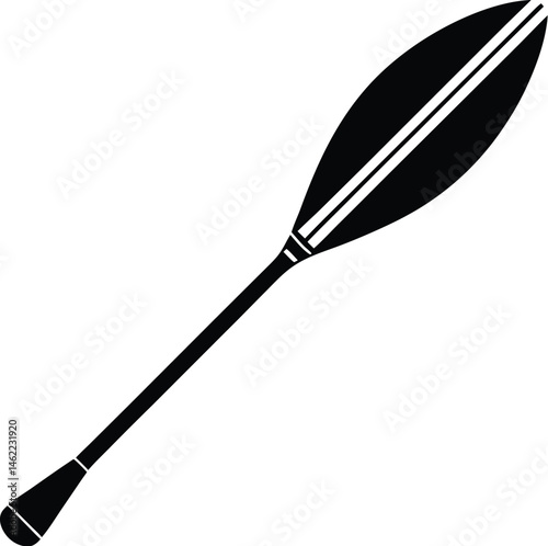  Canoe paddle silhouette