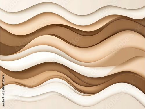 Abstract wavy layered design