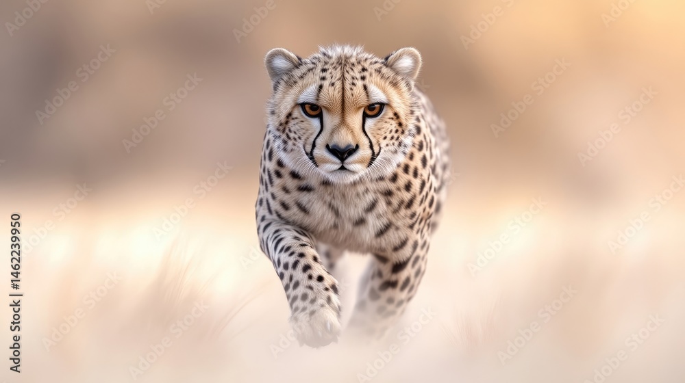 Fototapeta premium Fierce cheetah in action
