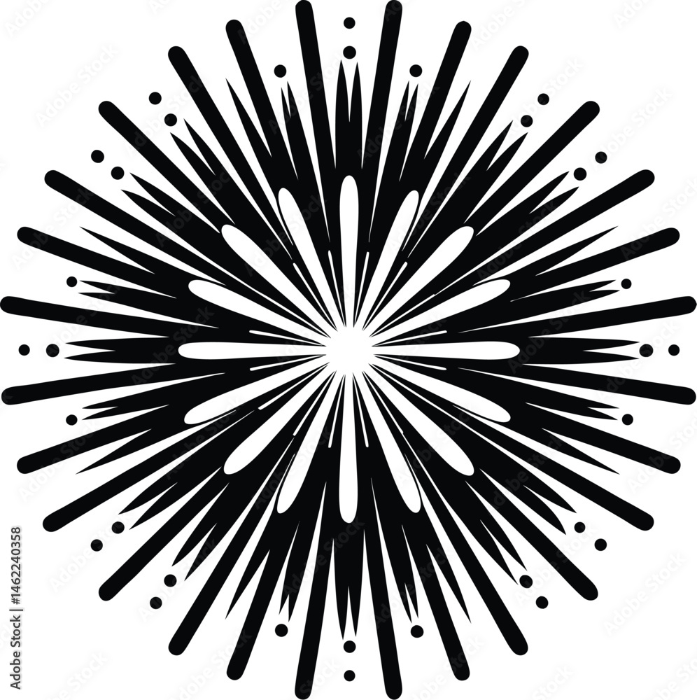 Obraz premium Firework silhouette