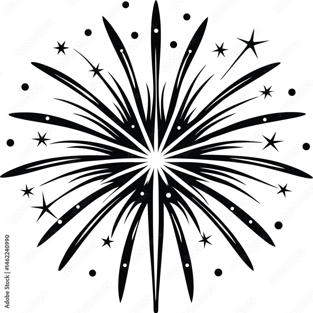 Obraz premium Firework silhouette