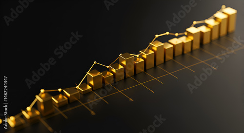 Business Growth Chart with Rising Revenue