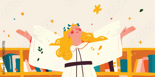 A whimsical illustration ca...