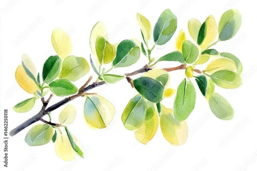 Naklejka premium Experience the Harmony of Nature Illustrated in a Serene Watercolor Piece