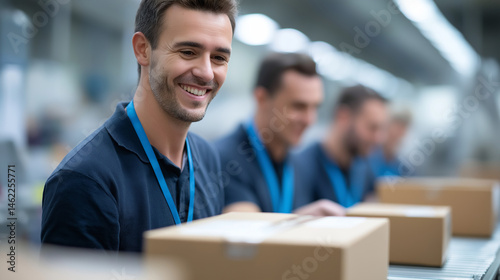 Professional Logistics Center with Efficient Operations, Conveyor System photo
