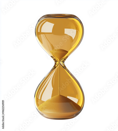 Financial element 3D golden hourglass