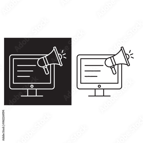 Advertising icon, Mastering Modern Advertising: Strategies That Convert, Creative Campaigns: Unlocking the Power of Advertising, vector, sheet