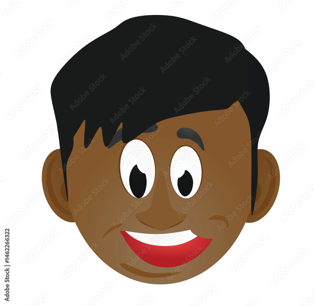 Obraz premium Boy face isolated. vector illustration