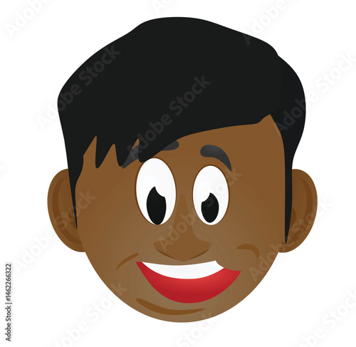 Boy face isolated. vector illustration