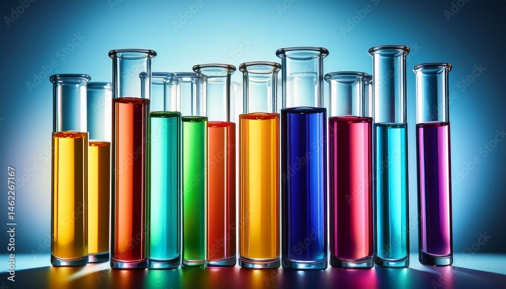 test tubes with colorful fluids test tubes with colorful fluids