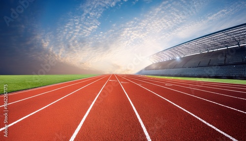 una pista de atletismo concepto de evento deportivo