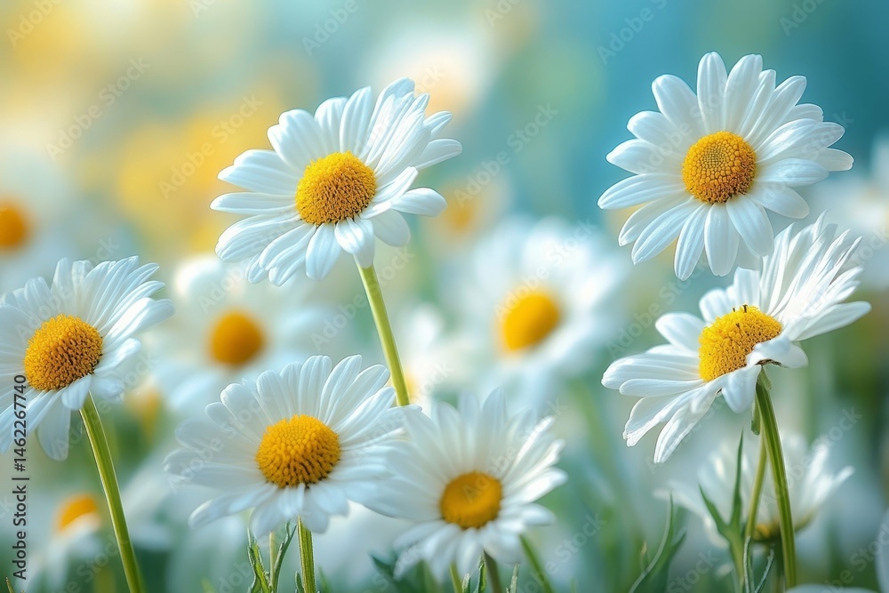 Obraz premium Stunning White Daisies in a Summer Garden