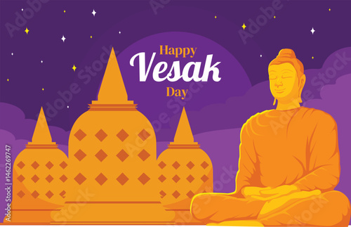 vesak greeting card template