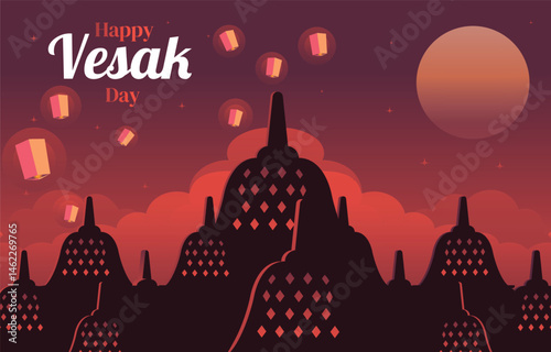 vesak greeting card template