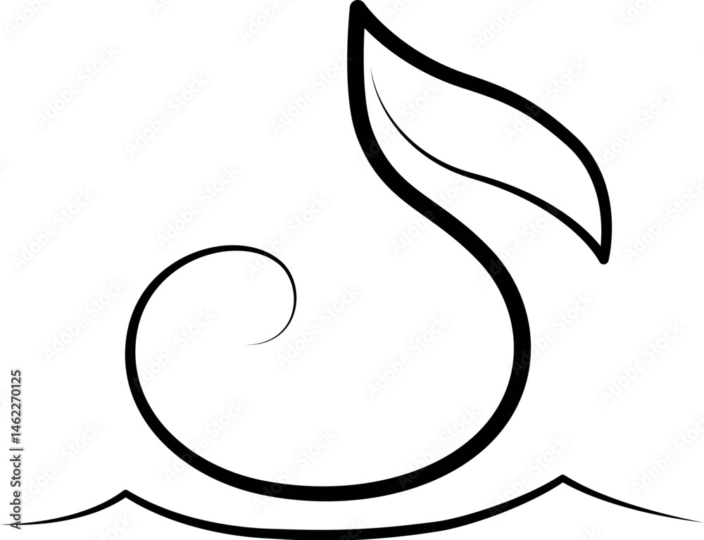 Fototapeta premium The musical ship logo