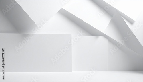 Wallpaper Mural Minimalist white interior with sharp angles and geometric shapes, creating a modern, clean aesthetic Torontodigital.ca