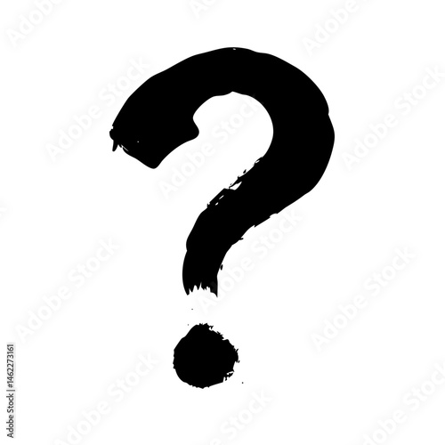 question mark on black