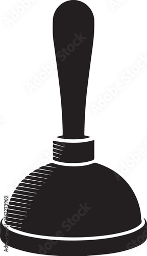Plunger Silhouette Vector | Plumbing Black Vector Art Illustration for Utility Design