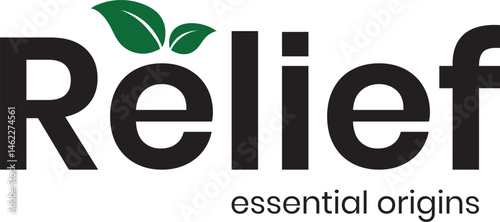 Relief essential origins logo. logo design. 