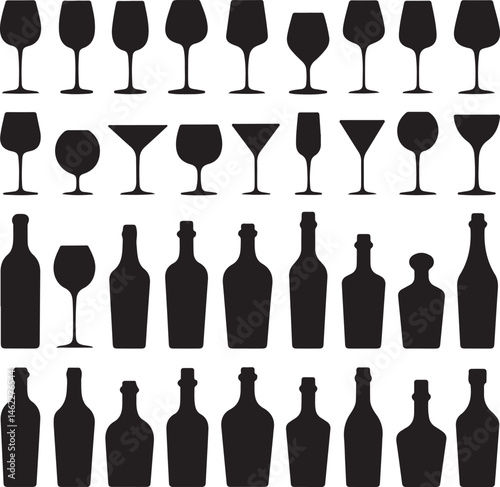 Refreshing Drink Glass Silhouette

Coffee Cup Vector with Steam

Cocktail with Umbrella Silhouette Art

Juice Bottle Minimal Line Design

Cheers Glasses Clinking Silhouette