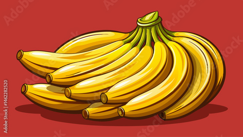 bunch of ripe bananas white background.