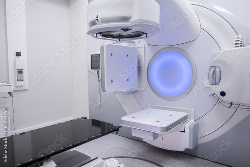 Advanced medical linear accelerator in therapeutic oncology. Concept of advanced medical technology.