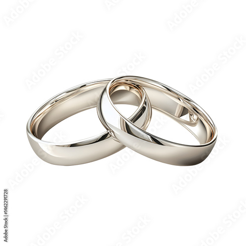 wedding rings on white