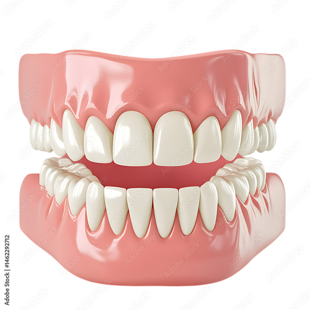 Fototapeta premium Healthy human teeth and gums model.