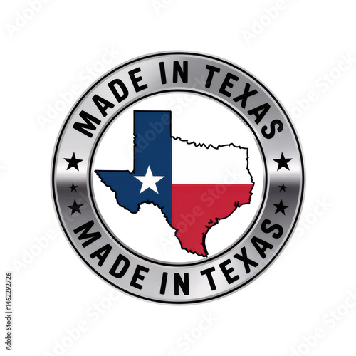 Free Download Made in Texas Seal with State Outline and Flag Colors - GFXLoad