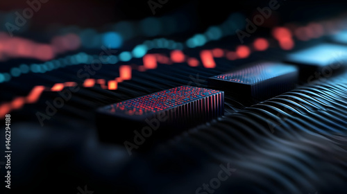 Abstract Digital Data Graph Visualization