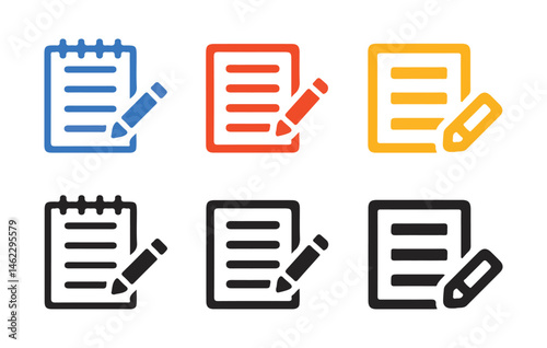 Document color vector doodle simple icon set. paper symbol with single and multiple page. transparent png and vector illustration eps 10