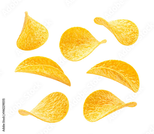 Pringles Flying Potato Crisps Isolated