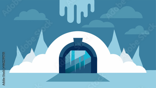 Frost Effect An illustration of the chamber with visible frost and icy vapor emanating from the vents symbolizing the extreme cold environment within.