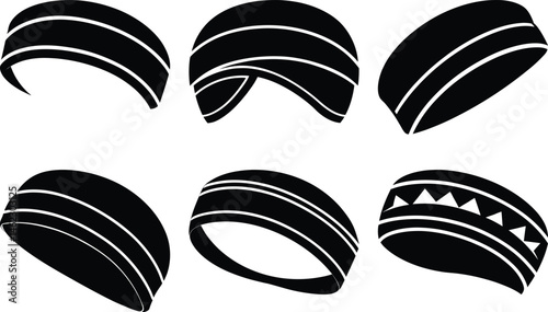 Sports Headband silhouette vector