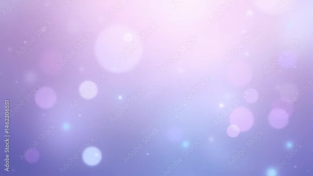 Abstract Lavender Bokeh Background with Sparkling Lights, Soft Focus Dreamy Texture