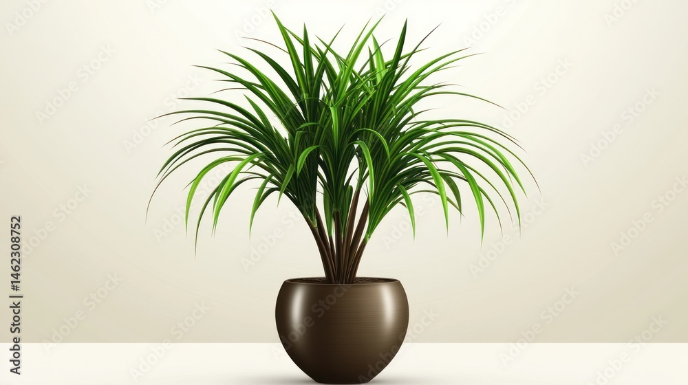 Obraz premium Indoor Palm Plant in Pot for Home Decor and Interior Design