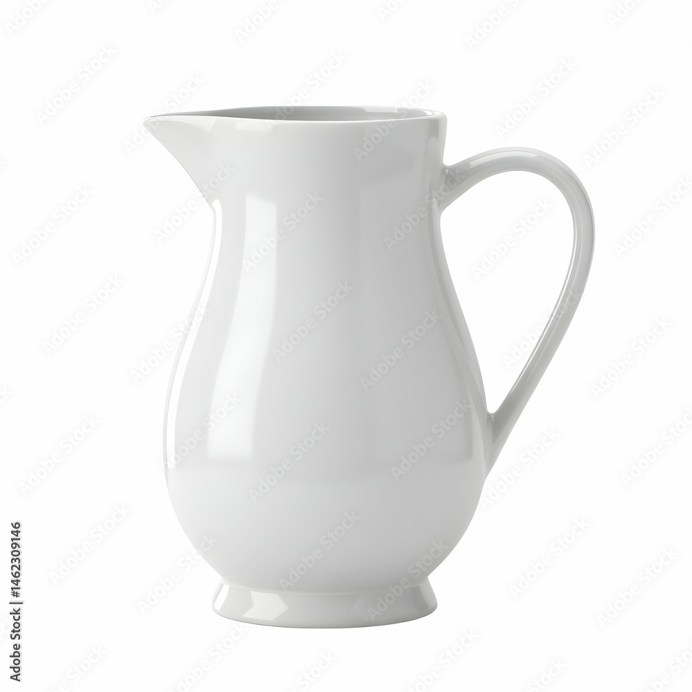 White Ceramic Pitcher Milk Jug Water Pitcher Tableware White Ceramic Pitcher Milk Jug Water Pitcher Tableware