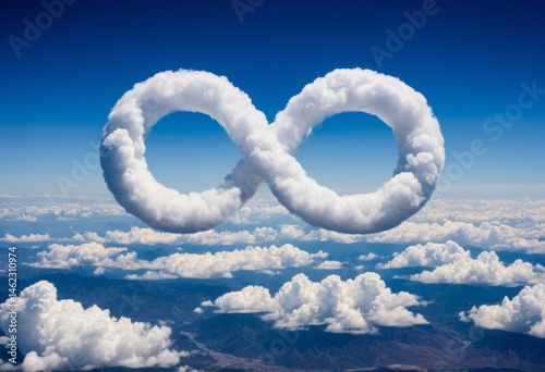 Clouds form the shape of an infinite symbol in the sky
