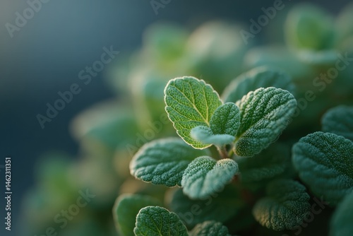 capture serene and minimalistic image of small-scale urban garden featuring fresh herbs natural light to accentuate