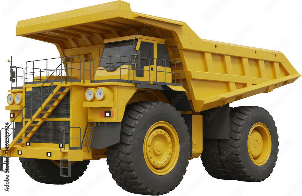 Powerful Yellow Mining Dump Truck Heavy Duty Haul Truck Industrial Vehicle Powerful Yellow Mining Dump Truck Heavy Duty Haul Truck Industrial Vehicle