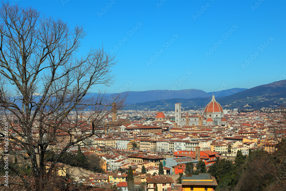 Panoramic view of the city of Florence in central Italy