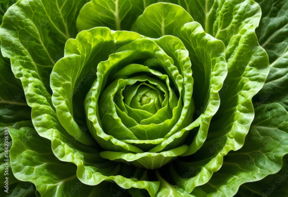 Fototapeta premium Close-up of a leafy plant with a spiral centre