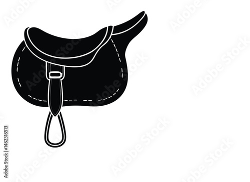 Equestrian Saddle Horseback Riding Gear
Leather Equestrian Saddle Vector Illustration
Horse Saddle for Equestrian Sports Design