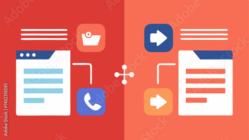 Simplified Layout A sidebyside comparison of two social media feeds one cluttered and one streamlined with larger buttons and clear labels highlighting the design differences for