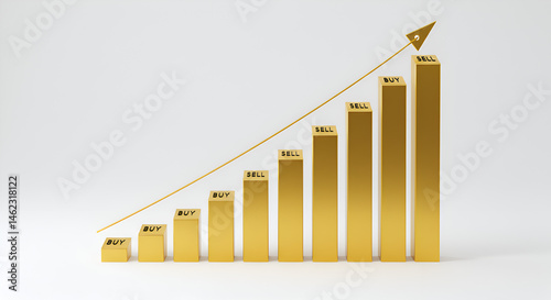 Growing Bar Chart with Upward Trend