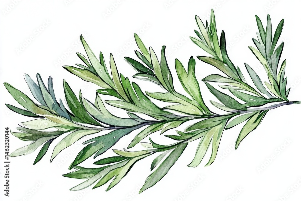 Fototapeta premium The wormwood herb is celebrated for its use in aromatherapy and health.