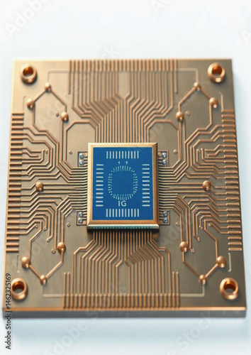  integrated circuit, tech innovation, futuristic tech, CPU, AI processor, motherboard, 