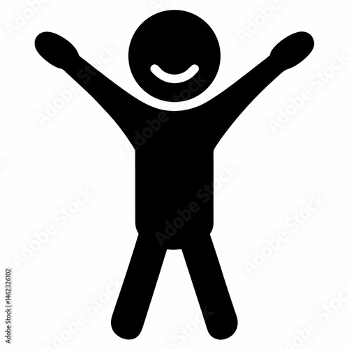 happy man jumping