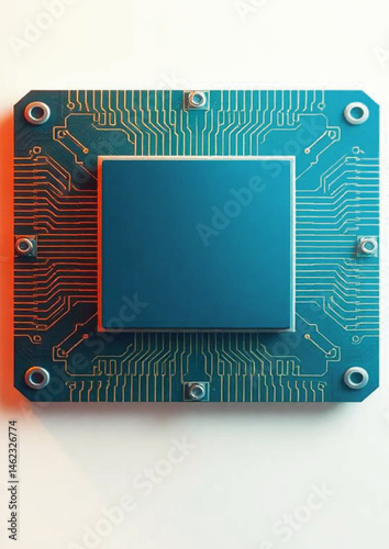  integrated circuit, tech innovation, futuristic tech, CPU, AI processor, motherboard, 